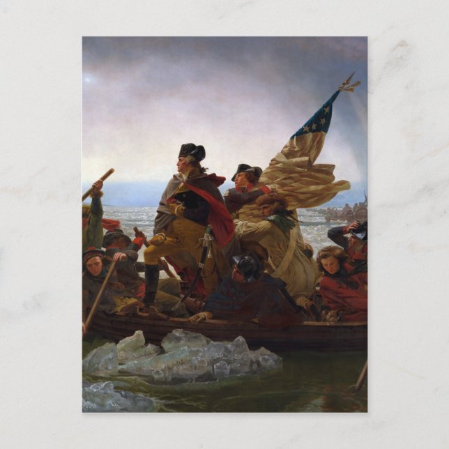 Washington som korsar Delaware av Emanuel Leutze Vykort (Framsida)