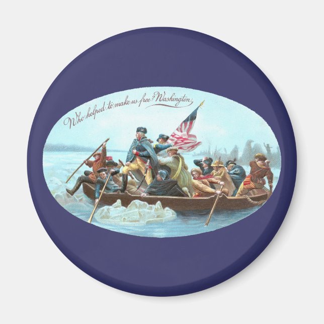 Washington som korsar Delaware Magnet (Framsidan)