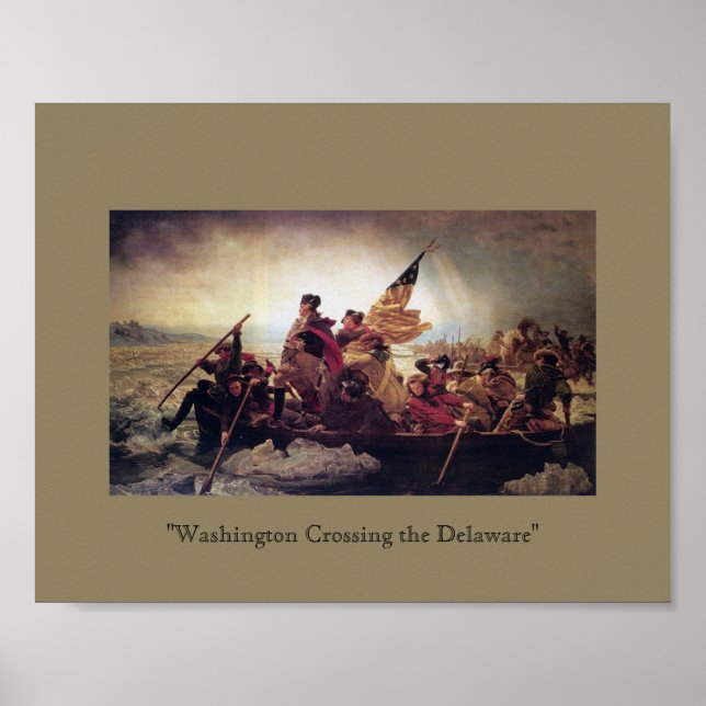 Washington som korsar Delaware Poster (Framsidan)
