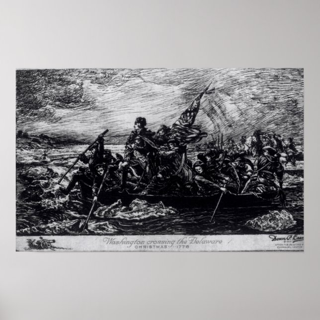 Washington som korsar Delaware Poster (Framsidan)