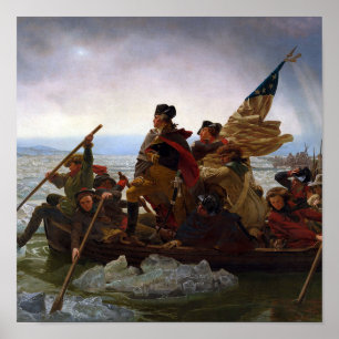 Washington som korsar Delaware Poster