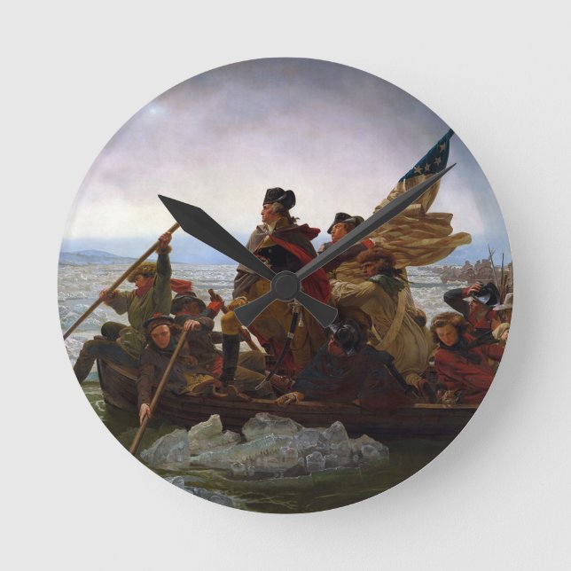 Washington som korsar Delaware Rund Klocka (Framsida)
