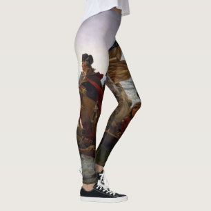 Washington som korsar Delaware USA Leggings