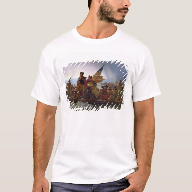 Washington som korsar Delawaret River T-shirt (Framsida)