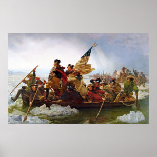 Washington som korsar den Delaware affischen Poster