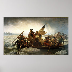 Washington som korsar floden Delaware Poster