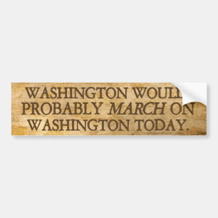 Washington som marscherar på den Washington Bildekal