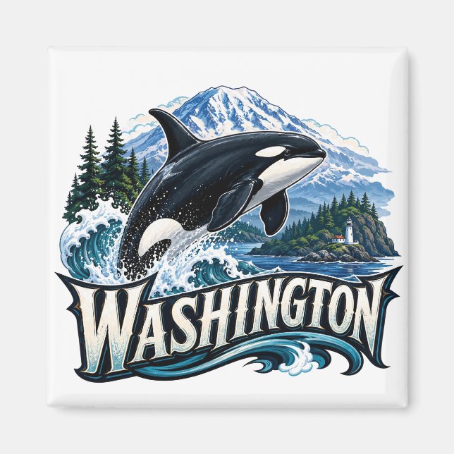 Washington Späckhuggare Magnet (Framsidan)