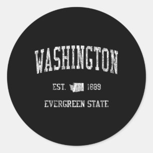 Washington Sports Runt Klistermärke