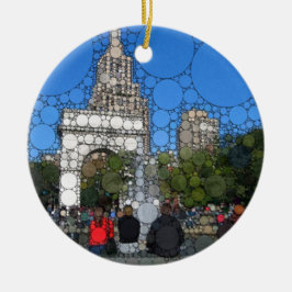 Washington Square Park New York Julgransprydnad Keramik