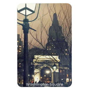 Washington Square Park NYC på natten Magnet