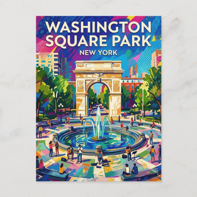 Washington Square Park USA Vykort (Framsida)