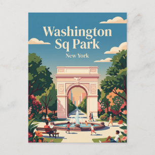 Washington Square Park USA Vykort