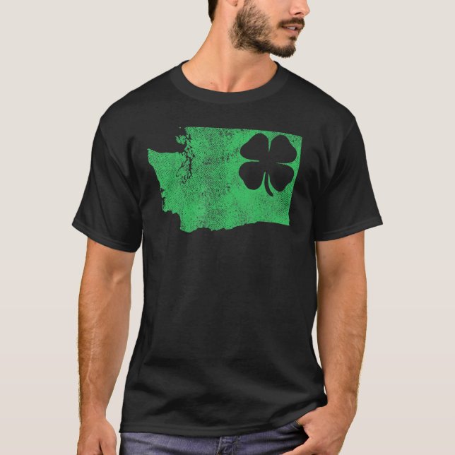 Washington St Patrick S Day Shamrock C Irish T Shirt (Framsida)