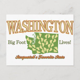 Washington State - Bigfoot lever! Vykort