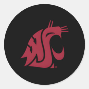 Washington State Cougars Lämnat Chest Icon Runt Klistermärke
