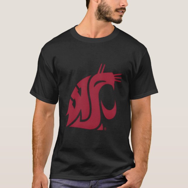 Washington State Cougars Lämnat Chest Icon T Shirt (Framsida)