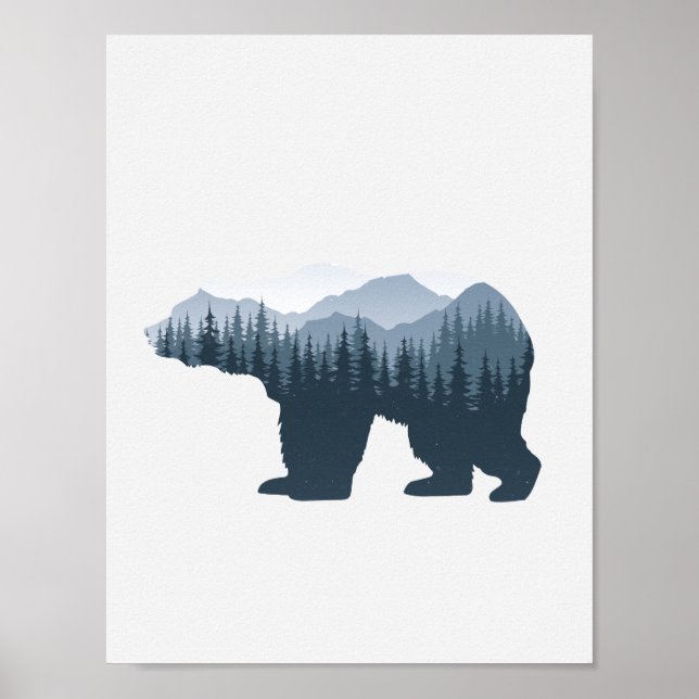 Washington State Decor, Pacific Northwest Mountain Poster (Framsidan)