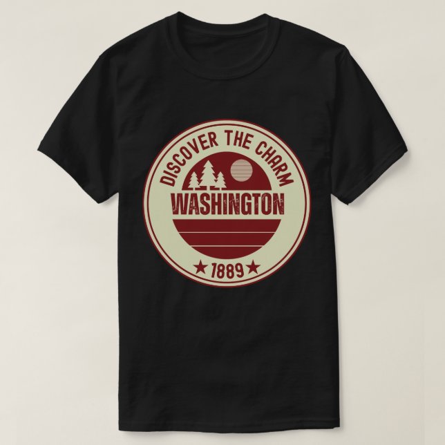 Washington State - Evigt Grönt Skönhetspresent  T Shirt (Design framsida)