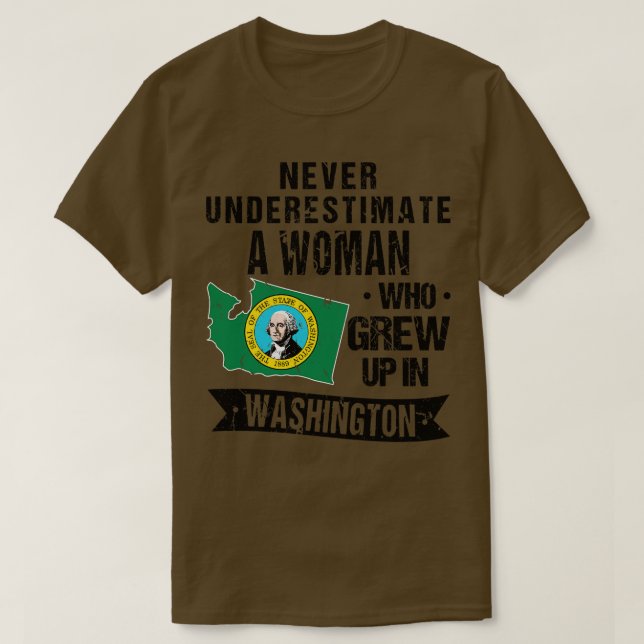 Washington State Flagga T Shirt (Design framsida)