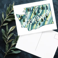 Washington State Illustrated Karta
