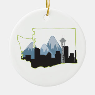 Washington State Julgransprydnad Keramik