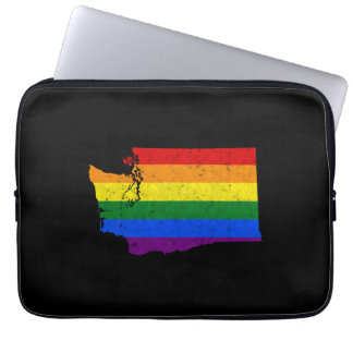 Washington State Lgbt Rainbow Flagga Laptop Fodral