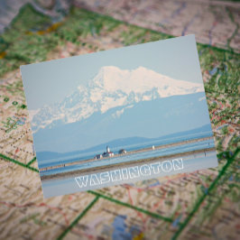 Washington State Mount Baker och Lighthouse Travel Vykort