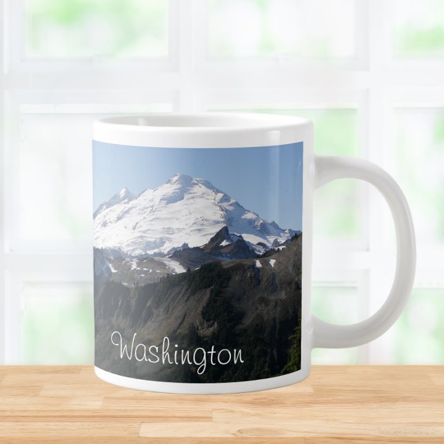 Washington State Mount Baker Photo Jumbo Mugg (In Situ)