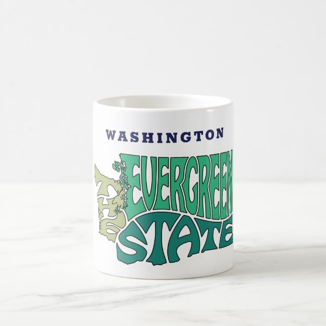 Washington State Nickname Ord Art Kaffemugg (Center)