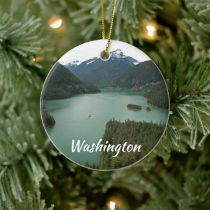 Washington State North Cascades Photo Julgransprydnad Keramik