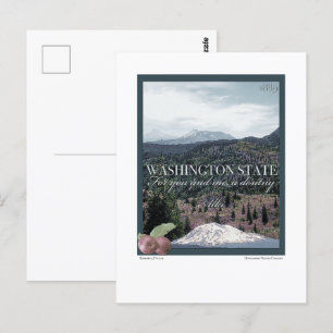 Washington State Poster Art Vykort