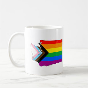 Washington State Pride HBTQ+ Progress Pride Kaffemugg