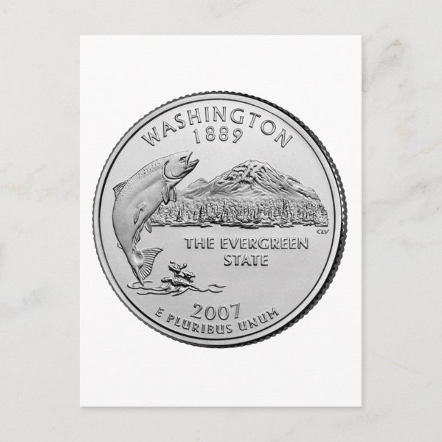 Washington State Quarter Vykort (Framsida)