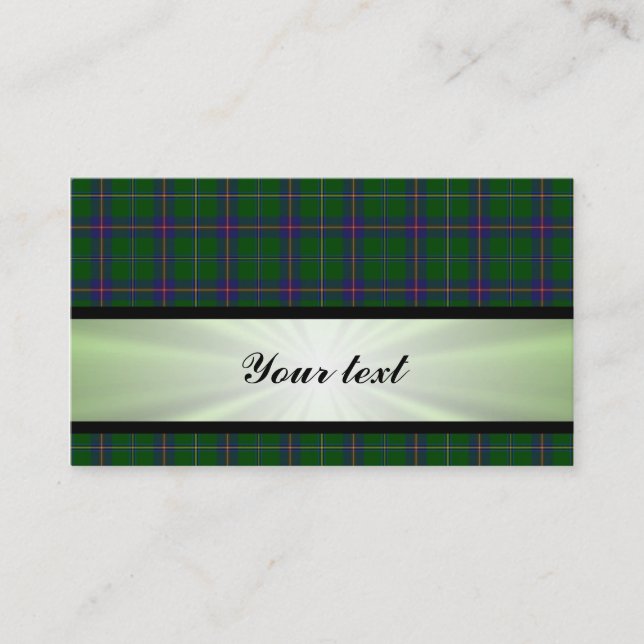 Washington State Tartan with Ribbon Visitkort (Framsida)