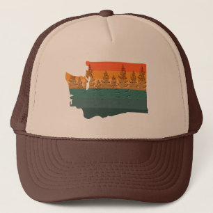 Washington State Träd Silhouette Keps