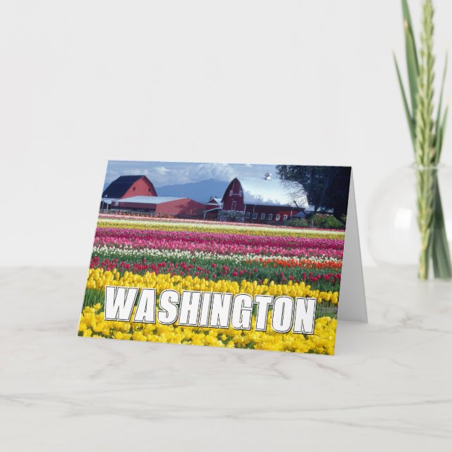 Washington State | Tulpanfält | Tack Kort (Framsida)