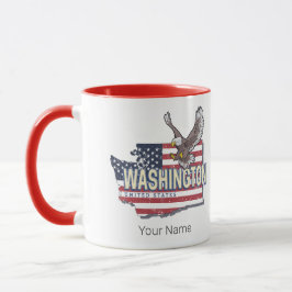 Washington State United Stater Karta USA Souvenir Mugg