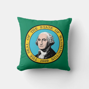 Washington Statlig flagga American MoJo Pillow Kudde