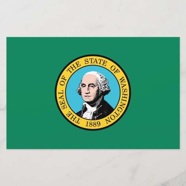 Washington Statlig flagga Brevpapper (Framsida)