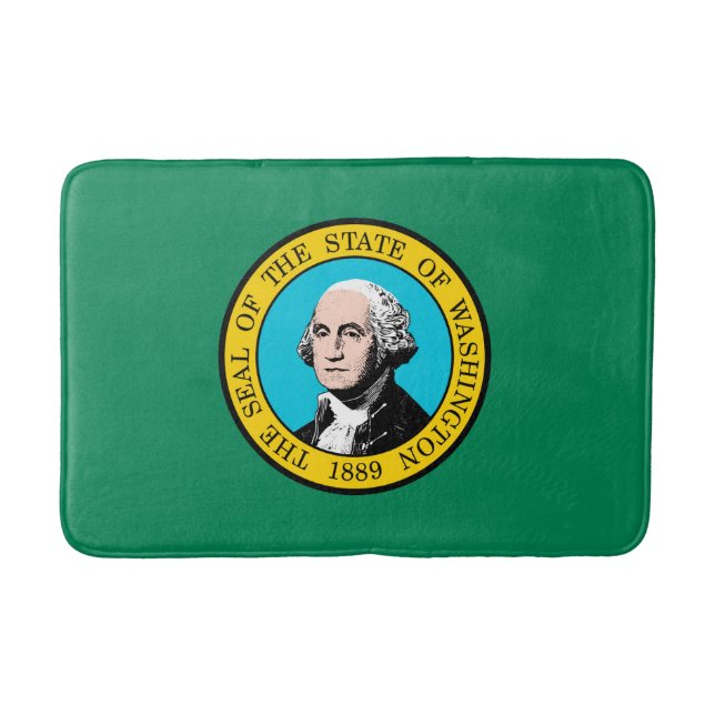 Washington Statlig flagga Design Badrumsmatta (Framsidan)