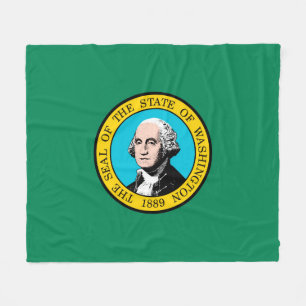 Washington Statlig flagga Design Fleecefilt