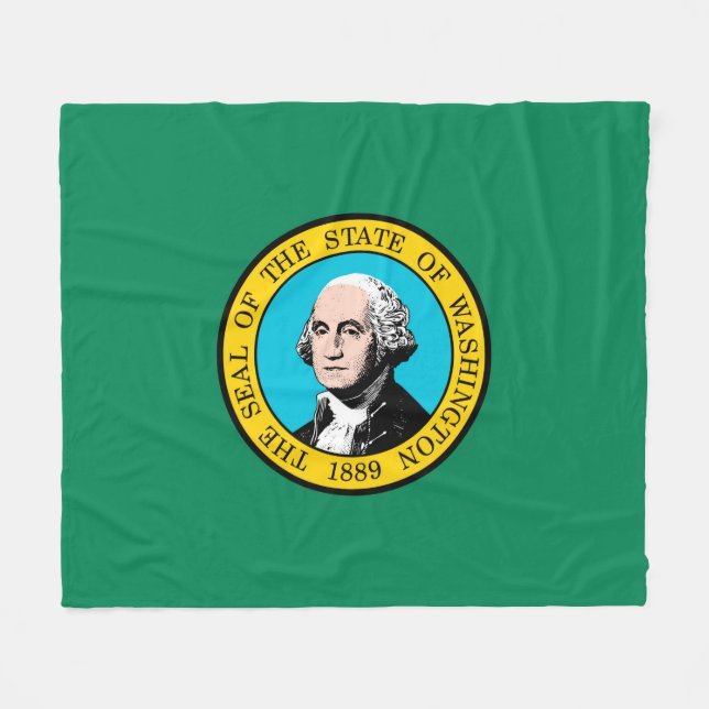 Washington Statlig flagga Design Fleecefilt (Framsidan (Horisontell))