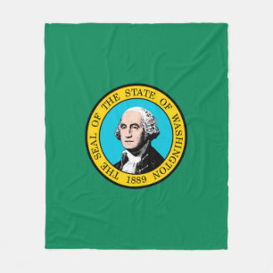 Washington Statlig flagga Design Fleecefilt