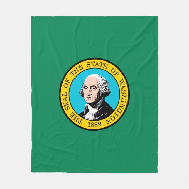 Washington Statlig flagga Design Fleecefilt (Framsidan)