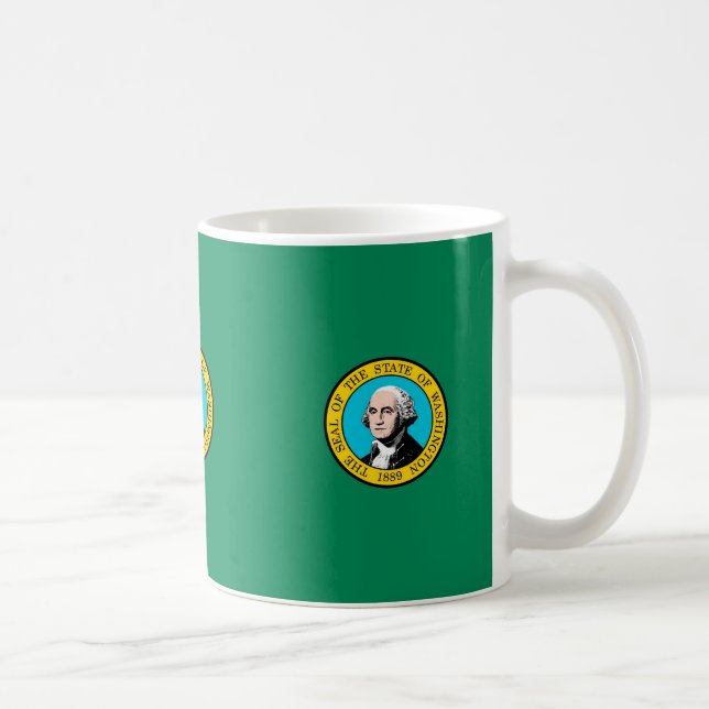 Washington Statlig flagga Design Kaffemugg (Höger)