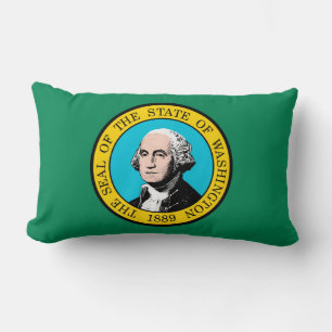 Washington Statlig flagga Design Lumbarkudde