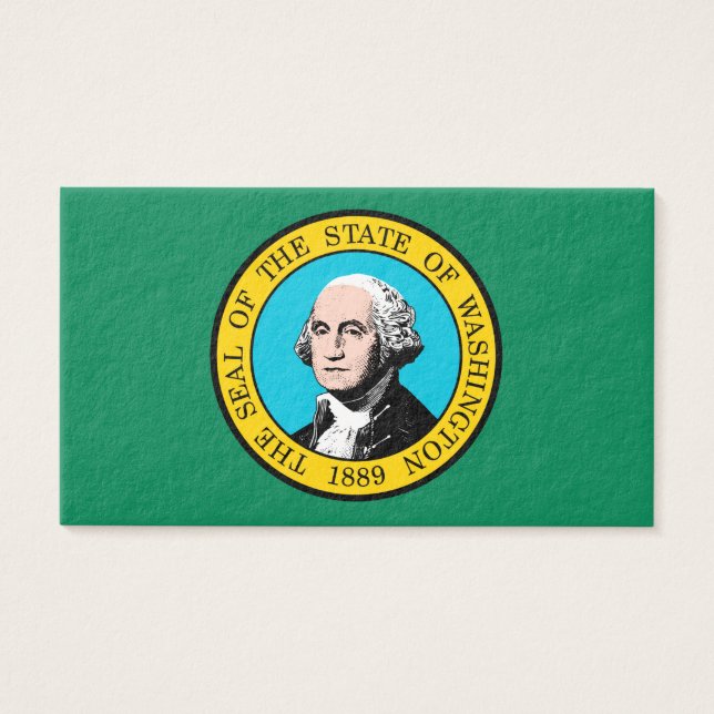 Washington Statlig flagga Design Visitkort (Framsidan)