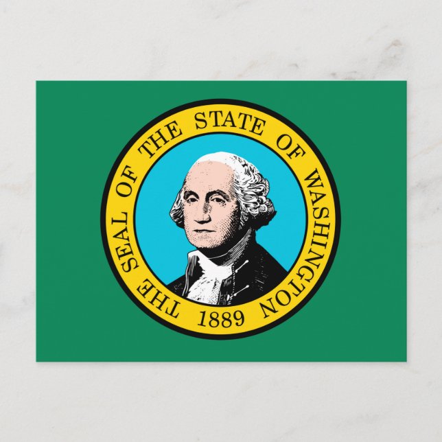 Washington Statlig flagga Design Vykort (Framsida)