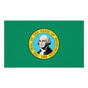 Washington Statlig flagga Fototryck